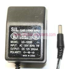 New SIL D-1201A DC12V 100mA CLASS 2 Power Adapter